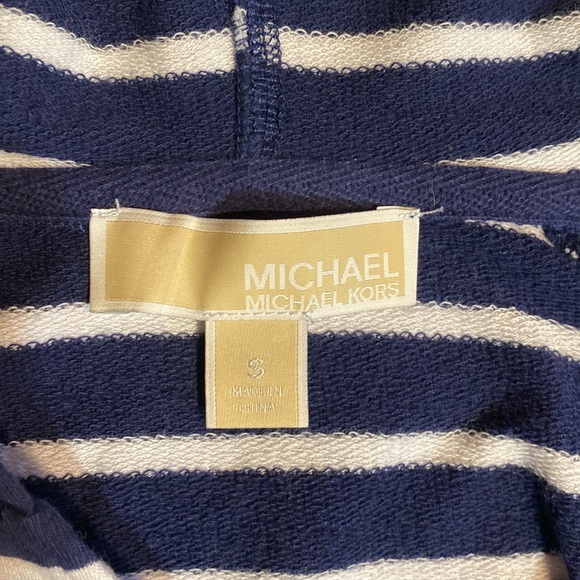 Michael Kors Navy Striped Hoodie - Picture 3 of 4